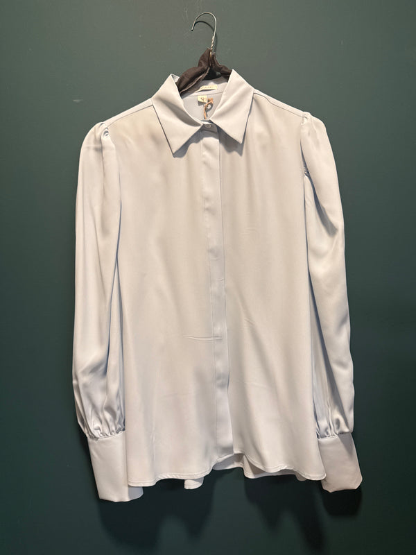 Camicia seta azzurro