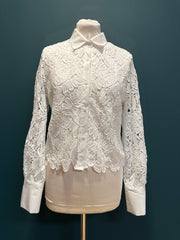 Camicia pizzo bianca fiocco