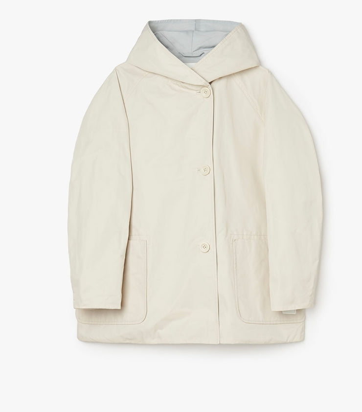 GIACCA REVERSIBILE IN NYLON MEMORY - PANNA/DIGITAL GREY