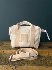 Borsa Marty pelle martellata white