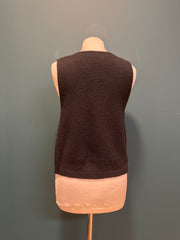 Gilet maglia nero ricami
