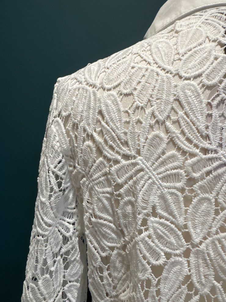 Camicia pizzo bianca fiocco
