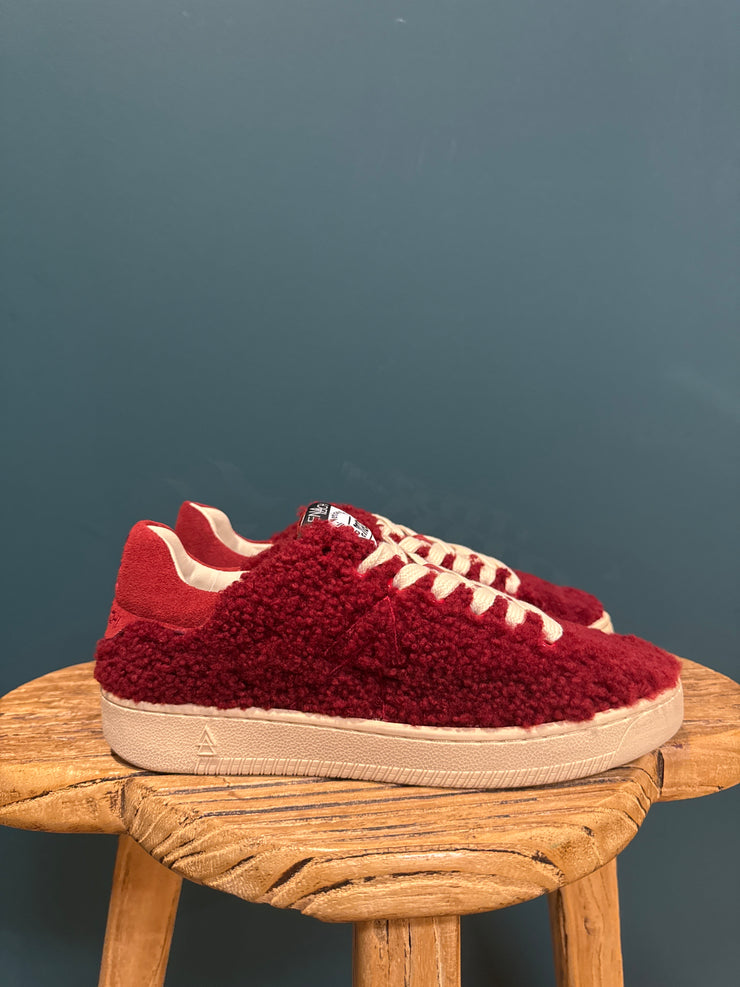 Sneakers fur burgundy Elena Iachi