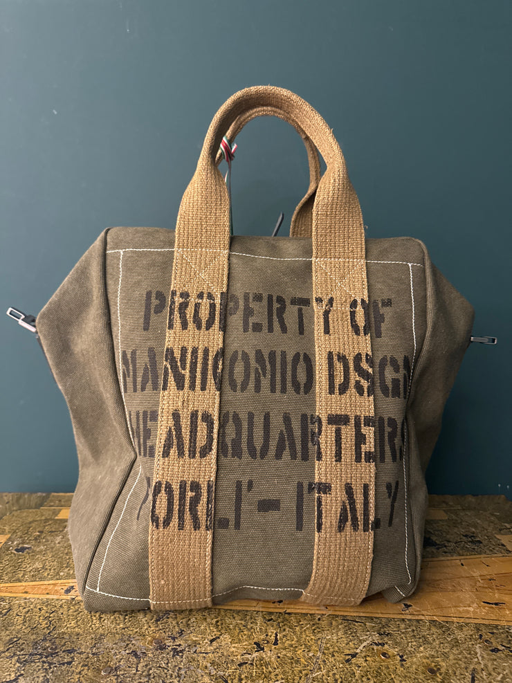 Borsa TT new tend camp verde militare manikomio dsgn
