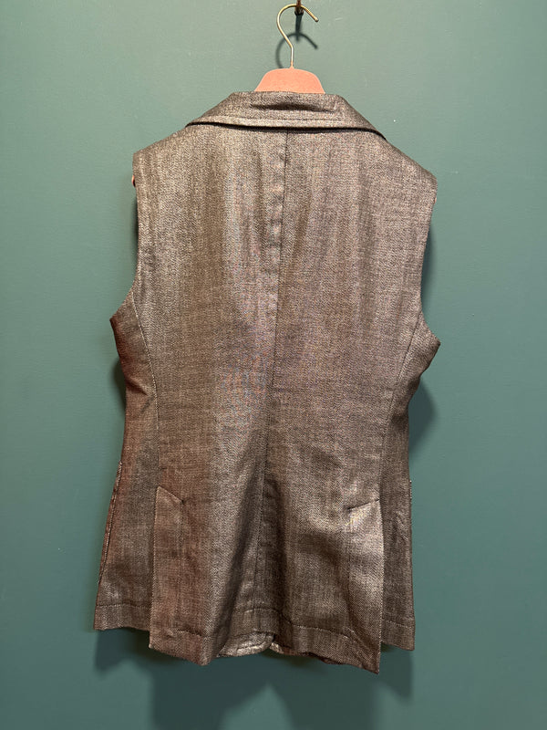 GILET BOBBY denim silver Japan shaft