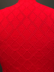 Top  rosso rombi