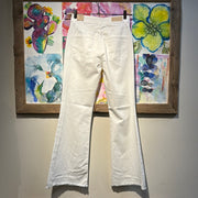 Panta bootcut bianco