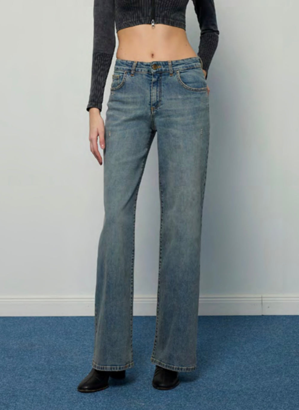 Jeans Ariane Palazzo – Noir and Bleu