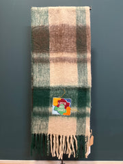 Sciarpa de Siena  recycled wool multicolor hand stitched patch LET’S GET COZY