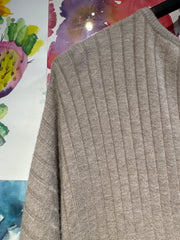 Abito maglia costine ecrú
