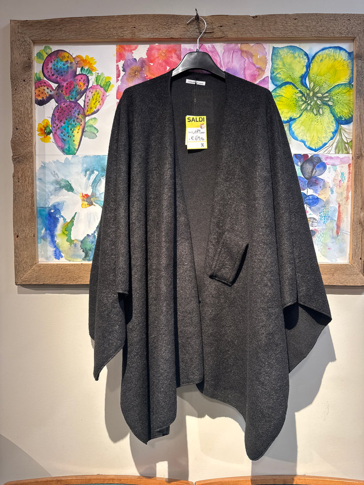 Poncho mantella nero