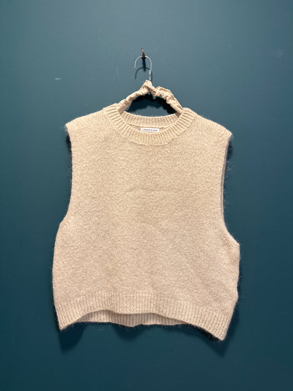 Gilet maglia ecrù