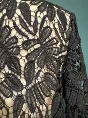 Camicia pizzo fiocco nera