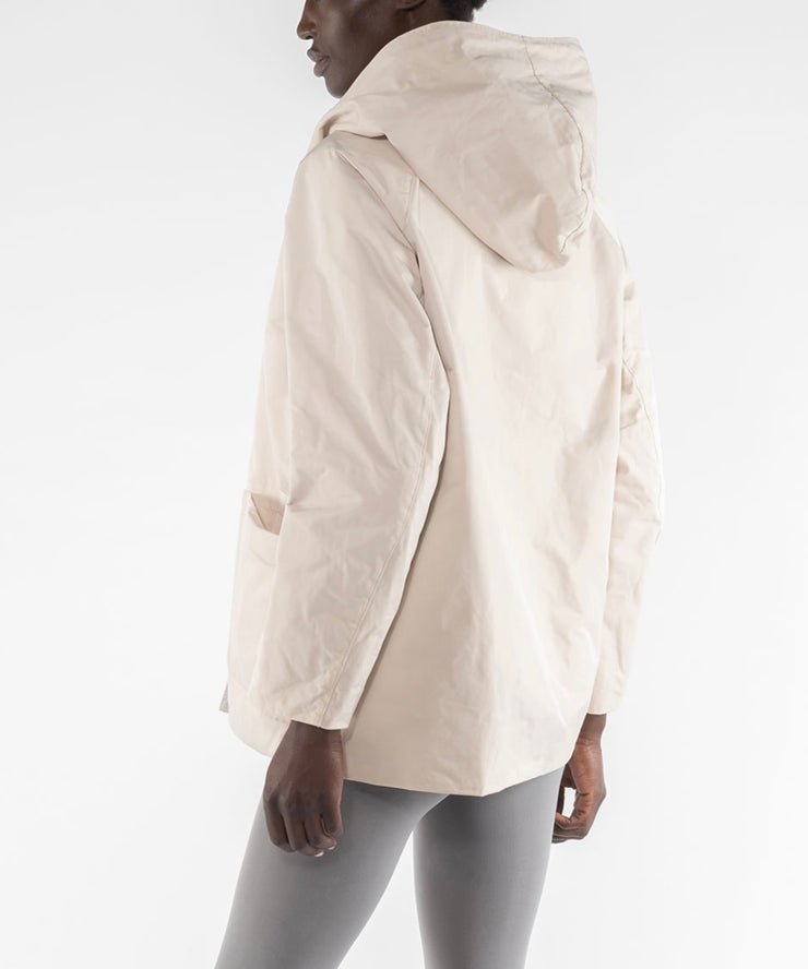 GIACCA REVERSIBILE IN NYLON MEMORY - PANNA/DIGITAL GREY