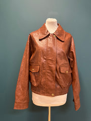 Bomber ecopelle cuoio