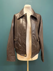 Bomber eco pelle testa moro