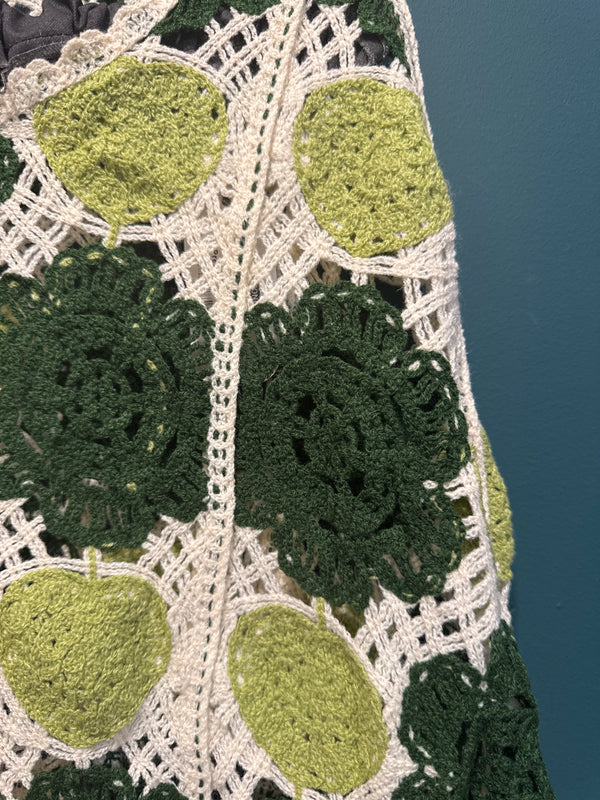 Maglia coprispalla frange verde