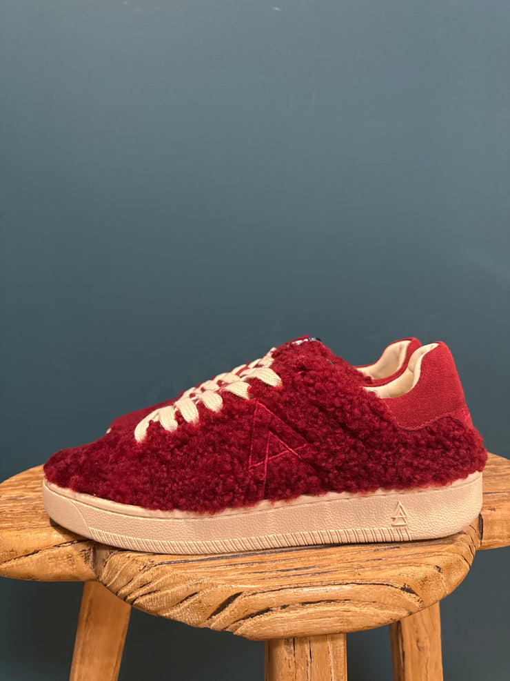 Sneakers fur burgundy Elena Iachi