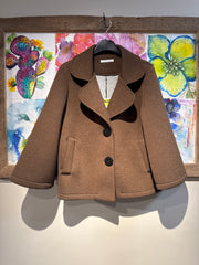 Giacca neoprene marrone