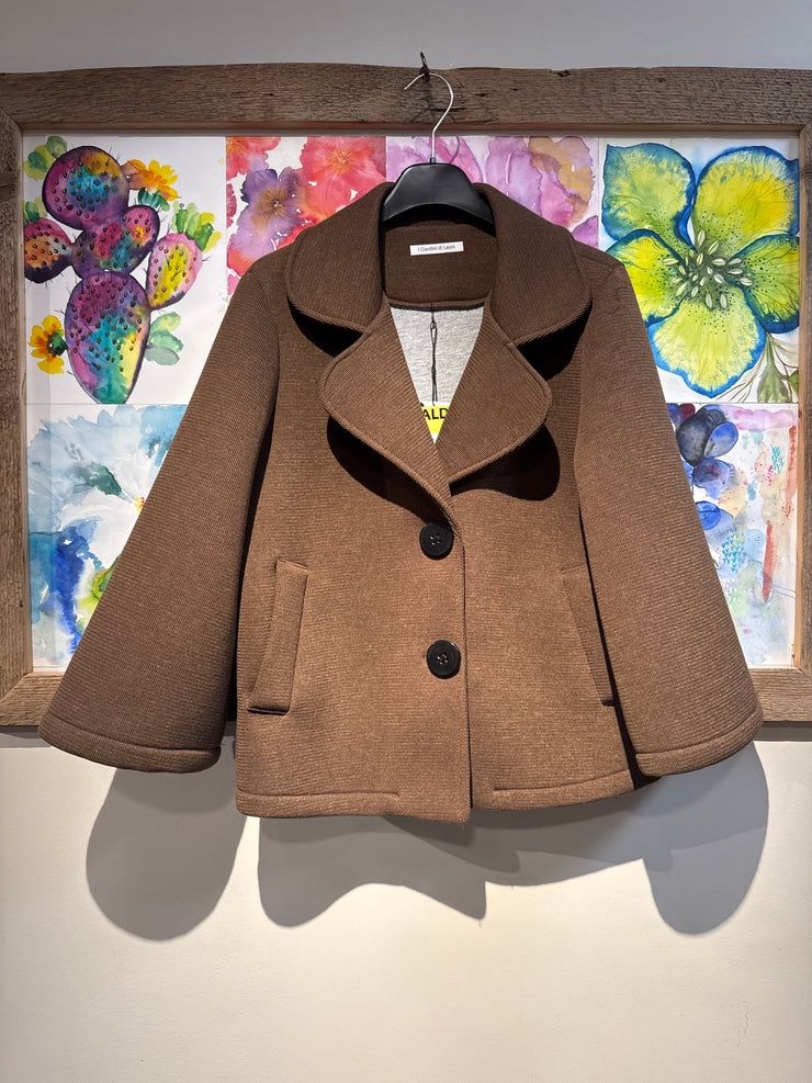 Giacca neoprene marrone