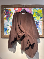 Poncho mantella marrone