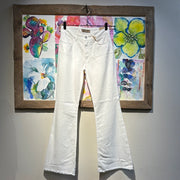 Panta bootcut bianco