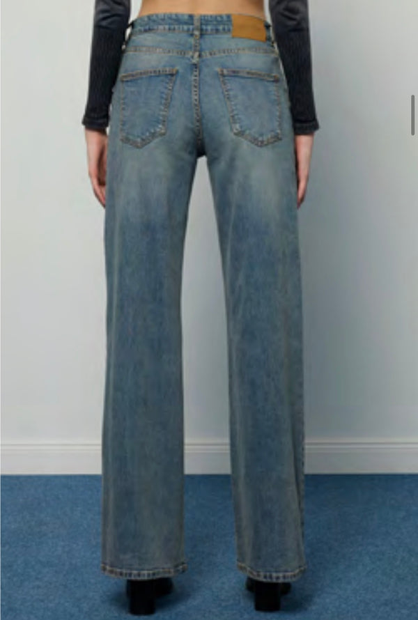 Jeans Ariane Palazzo – Noir and Bleu