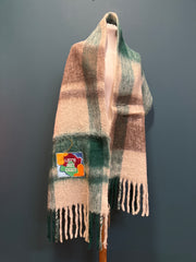 Sciarpa de Siena  recycled wool multicolor hand stitched patch LET’S GET COZY