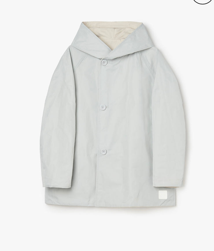 GIACCA REVERSIBILE IN NYLON MEMORY - PANNA/DIGITAL GREY