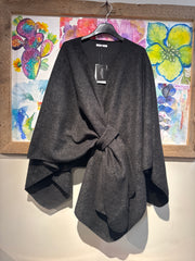 Poncho mantella nero