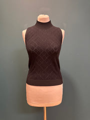 Top nero rombi