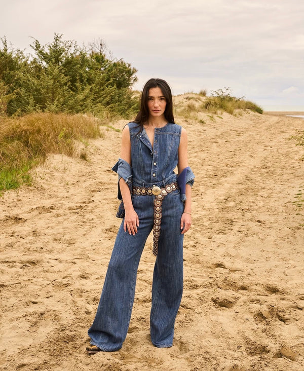 TUTA FIVE SMOCKING WIDE LEG JAPAN DENIM shaft