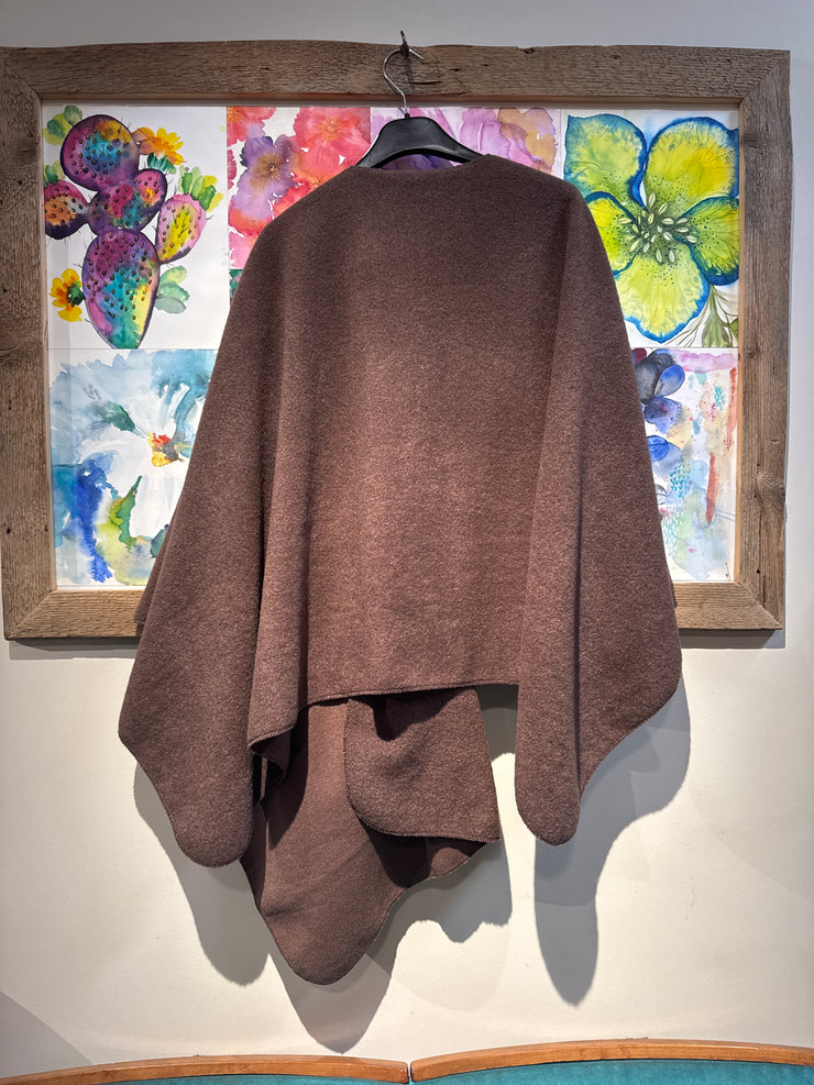 Poncho mantella marrone