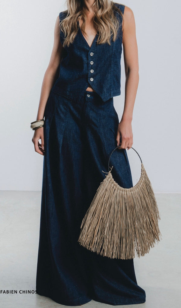 Noir and Bleu Jeans super flare Fabien