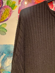 Abito maglia costine nero