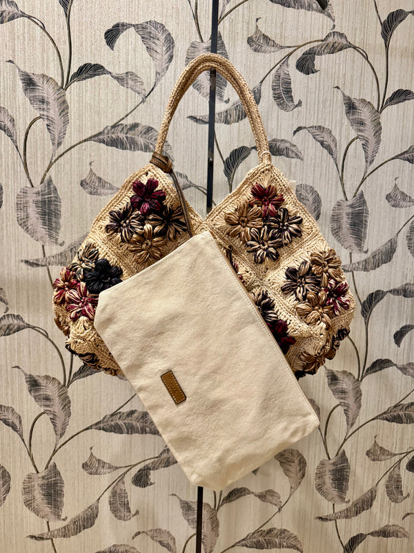 Borsa grande rafia DESIRE multicolor