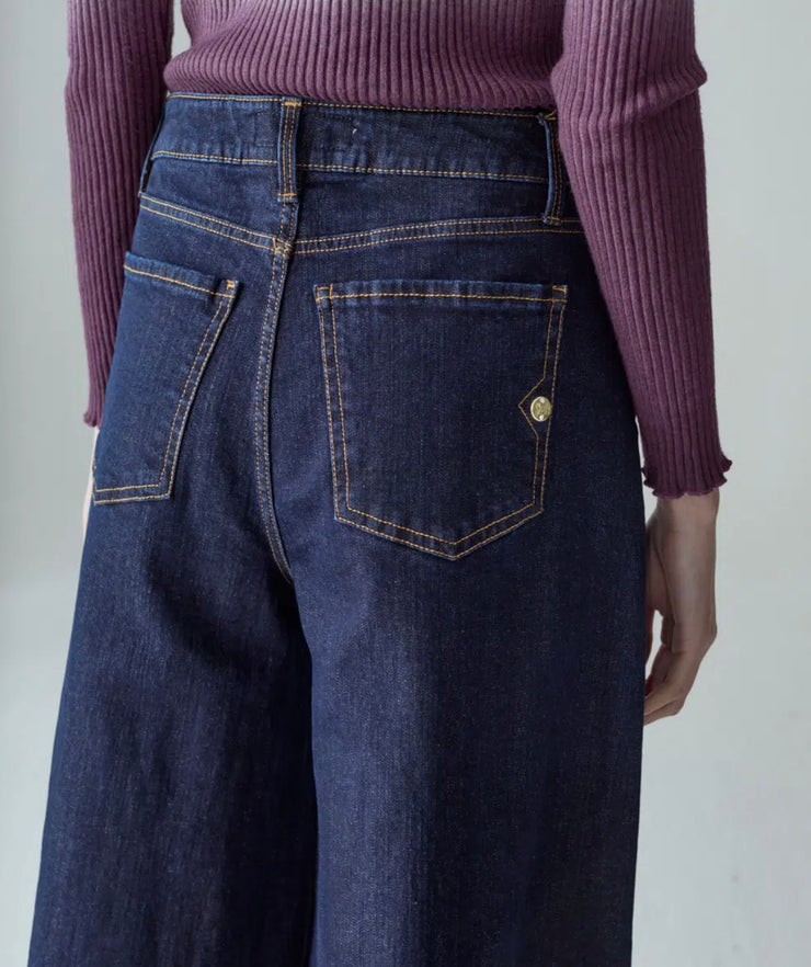 JEANS FARFALLA WIDE LEG DENIM STRETCH shaft