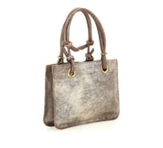 Borsa mini shopper laminato acciaio