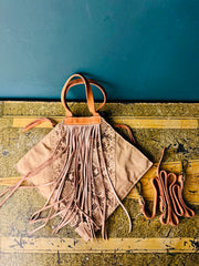 Borsa rombo frange e pitone