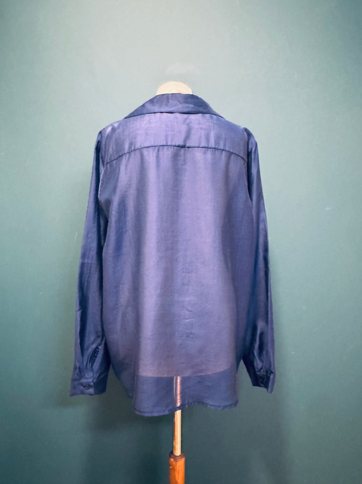Camicia con tasca blu