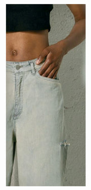 Jeans golden con rotture