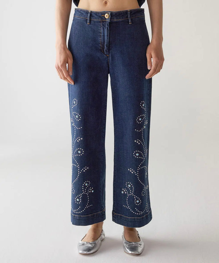 JEANS MARA CROPPED DENIM STRETCH