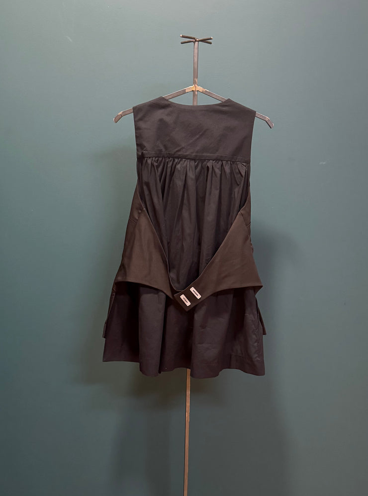 Gilet nero doppio tessuto