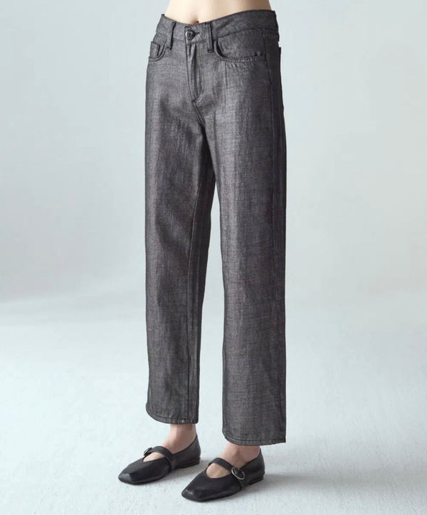 JEANS SOPHIE CROPPED SILVER JAPAN shaft