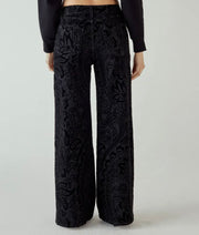 Jeans five shaft wild leg denim pasley