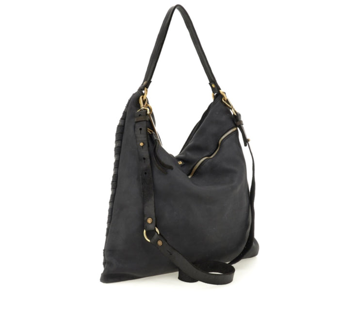 Borsa a spalla maxi Ada pelle nero