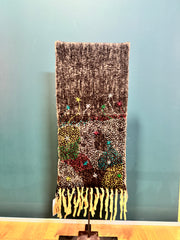 Sciarpa de Siena recycled wool  fantasia 1 hand stitched