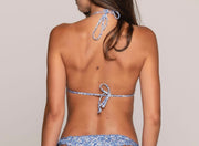 Bikini Triangolo fru fru microfantasia azzurro