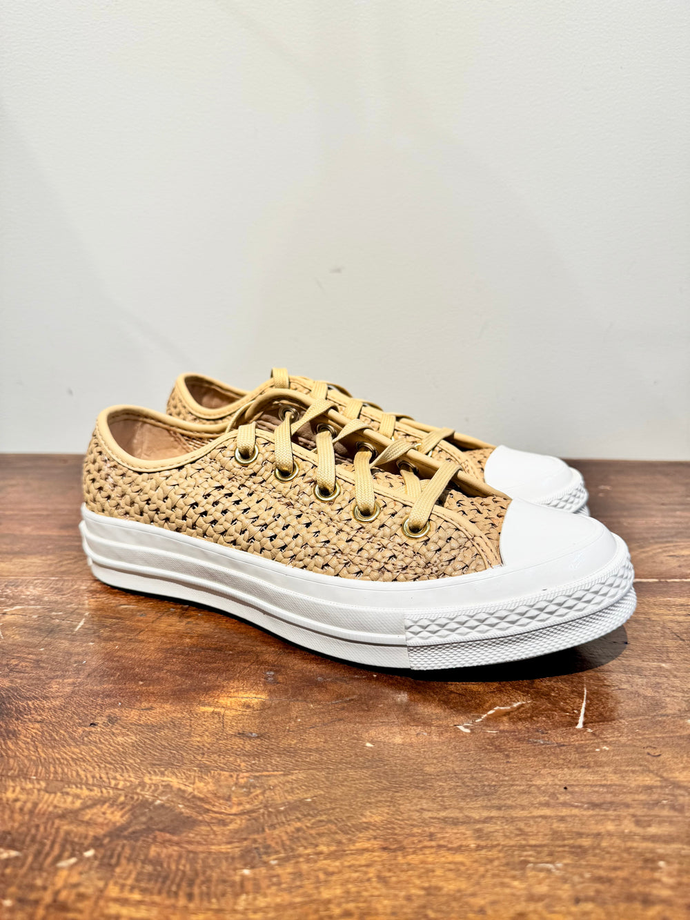 CONVERSE ALL STAR pelle intrecciata  NOCCIOLA
