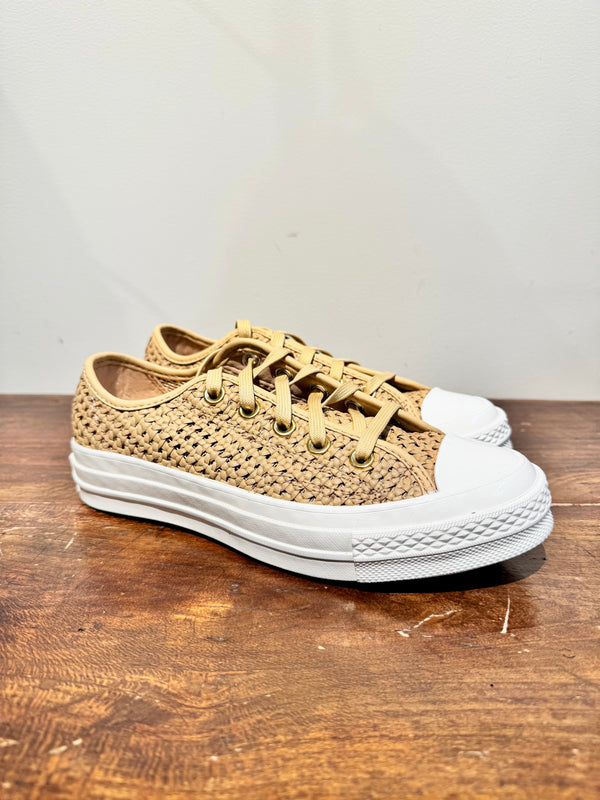 CONVERSE ALL STAR pelle intrecciata  NOCCIOLA